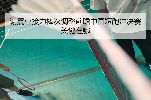 谢震业接力棒次调整前瞻中国短跑冲决赛关键在哪